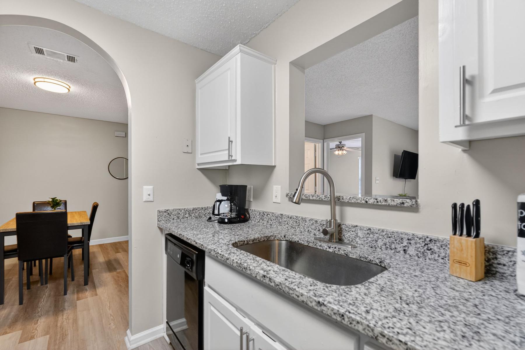 Kitchen of apartment 1408 at Ballantyne Commons